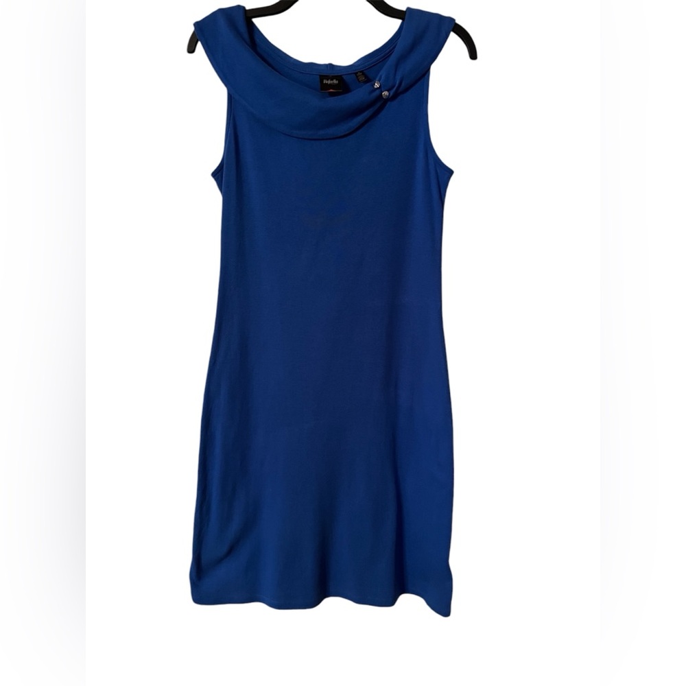 Blue sleeveless Rafaella collared dress size small